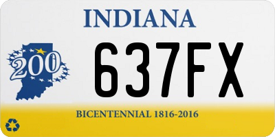 IN license plate 637FX