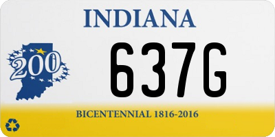 IN license plate 637G