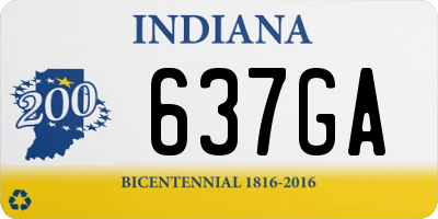 IN license plate 637GA