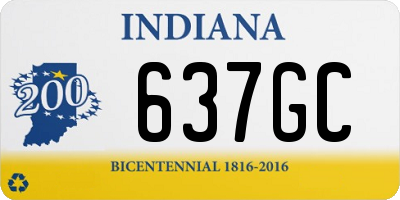 IN license plate 637GC