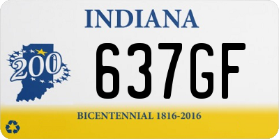 IN license plate 637GF