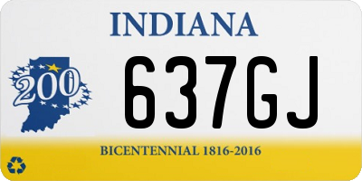 IN license plate 637GJ