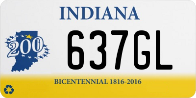 IN license plate 637GL