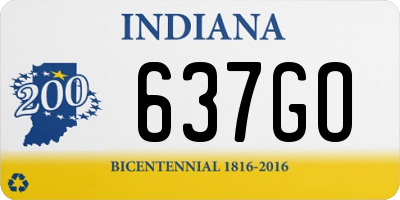 IN license plate 637GO