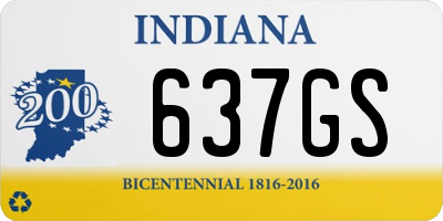 IN license plate 637GS