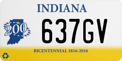 IN license plate 637GV