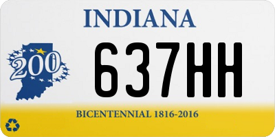 IN license plate 637HH