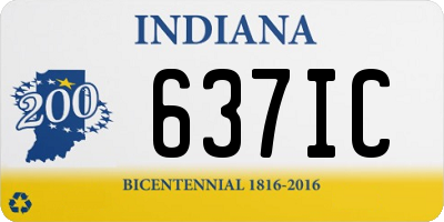 IN license plate 637IC