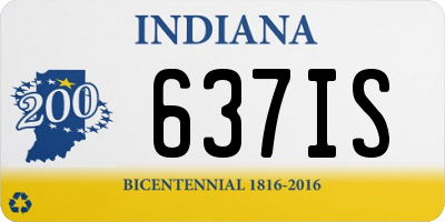 IN license plate 637IS