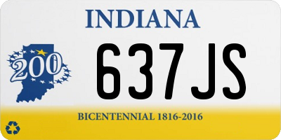 IN license plate 637JS