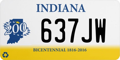 IN license plate 637JW