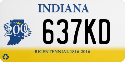 IN license plate 637KD