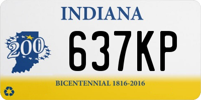 IN license plate 637KP