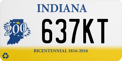 IN license plate 637KT