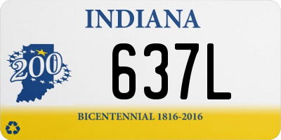 IN license plate 637L