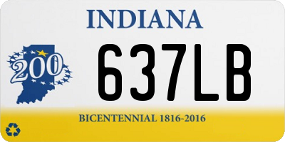 IN license plate 637LB