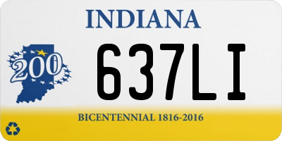 IN license plate 637LI