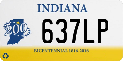 IN license plate 637LP