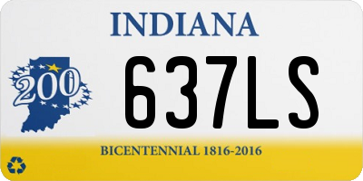 IN license plate 637LS