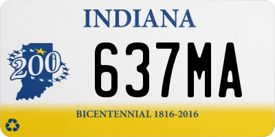 IN license plate 637MA