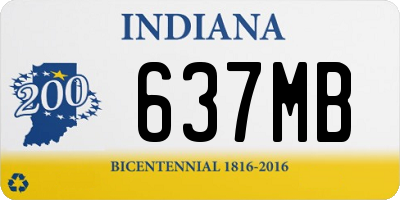 IN license plate 637MB