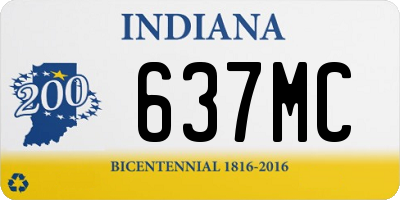 IN license plate 637MC