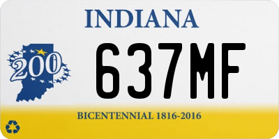 IN license plate 637MF