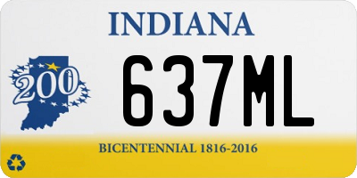 IN license plate 637ML