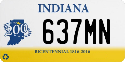 IN license plate 637MN