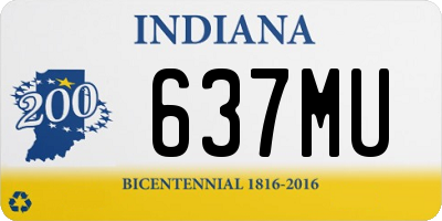 IN license plate 637MU
