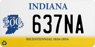 IN license plate 637NA