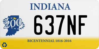 IN license plate 637NF