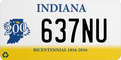 IN license plate 637NU