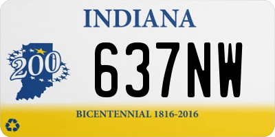 IN license plate 637NW