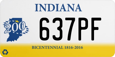 IN license plate 637PF