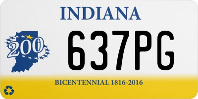 IN license plate 637PG