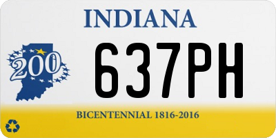 IN license plate 637PH