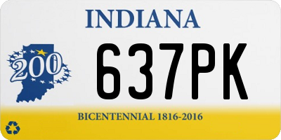 IN license plate 637PK