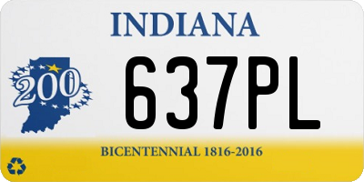 IN license plate 637PL