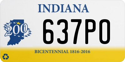 IN license plate 637PO