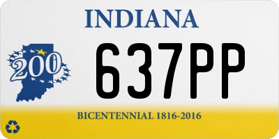 IN license plate 637PP