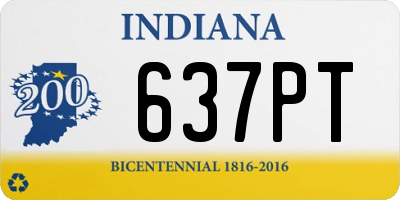 IN license plate 637PT