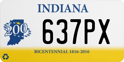 IN license plate 637PX