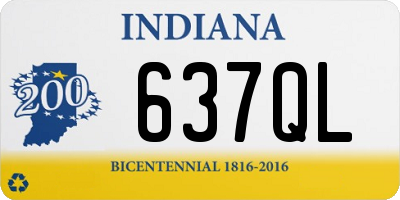 IN license plate 637QL