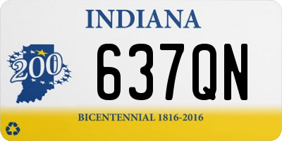 IN license plate 637QN