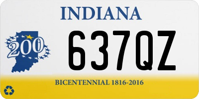 IN license plate 637QZ