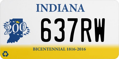 IN license plate 637RW