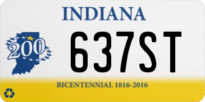 IN license plate 637ST