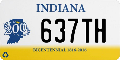 IN license plate 637TH