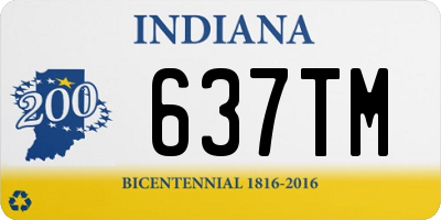 IN license plate 637TM